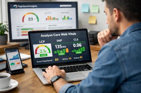 Analyse des Core Web Vitals sur un site web pour améliorer l’expérience utilisateur et le référencement SEO