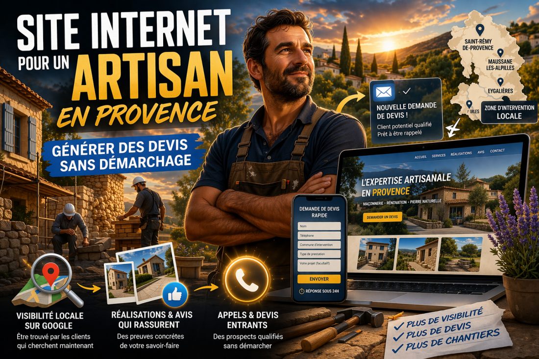 Site Internet pour un artisan en Provence : générer des devis sans démarchage