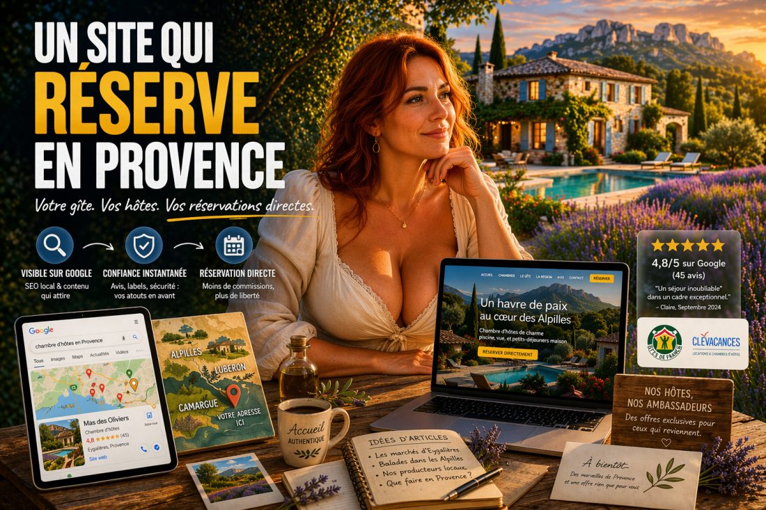 Site Internet pour un gîte ou une chambre d'hôtes en Provence : ce qui fait vraiment la différence