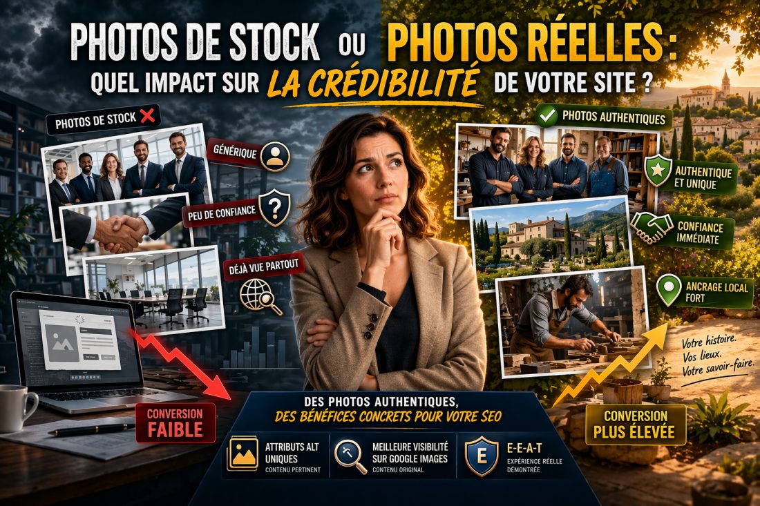 Photos de stock ou photos réelles : quel impact sur la crédibilité de votre site ?
