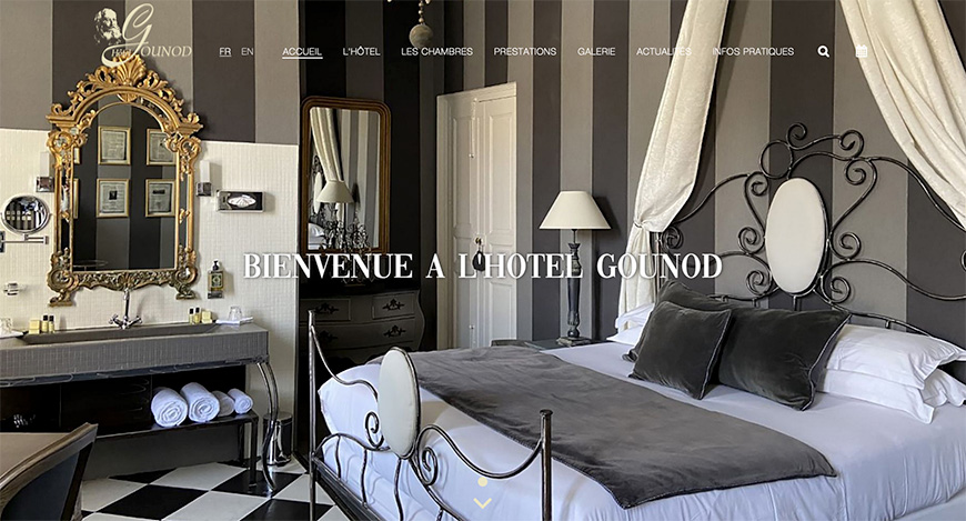 Refonte du site de l'Hôtel Gounod Agence Easy