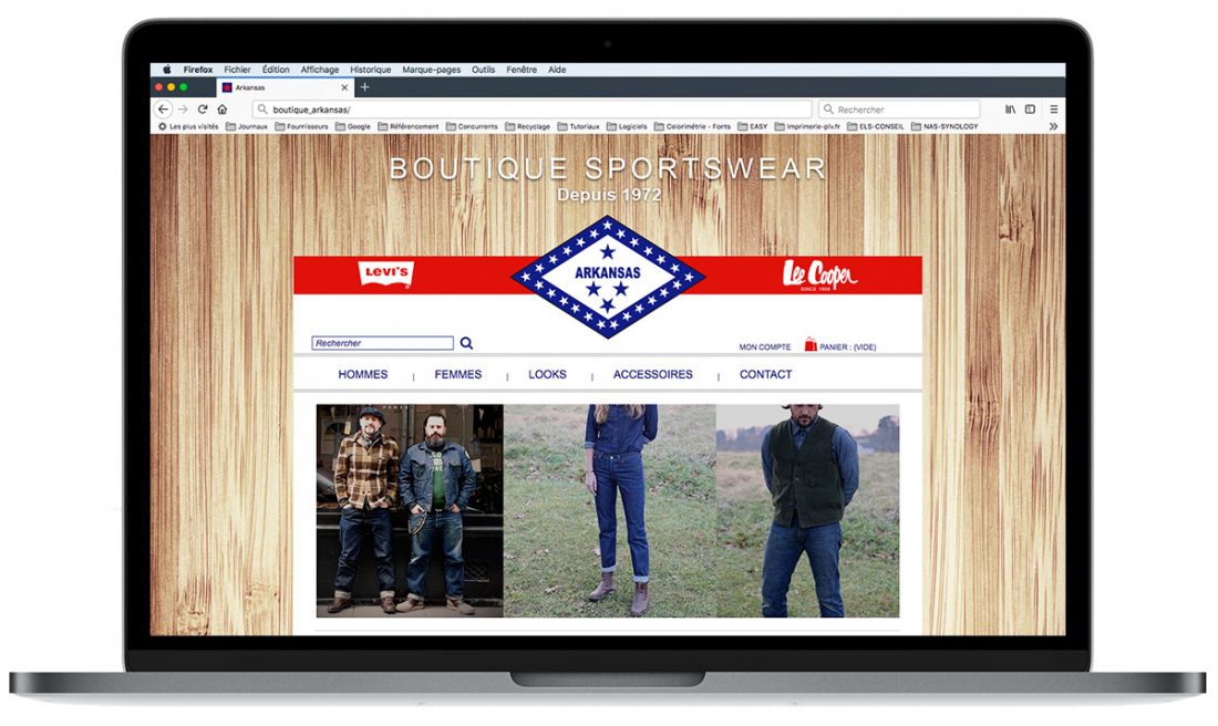 Boutique Arkansas : création du site e-commerce par Easy