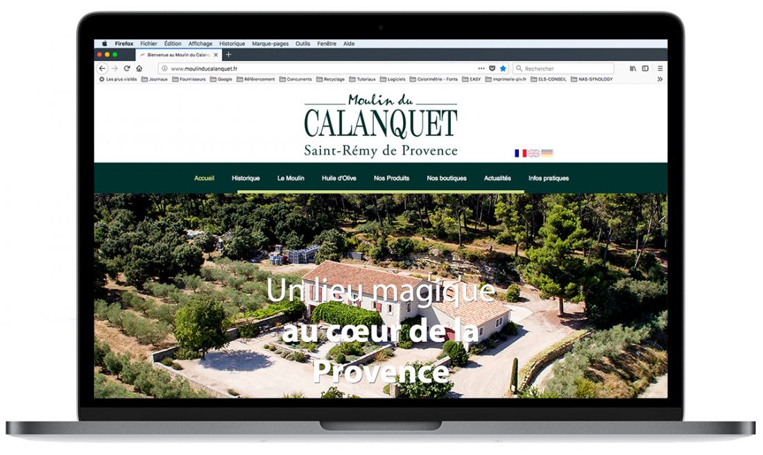Premier site Internet du Moulin du Calanquet à Saint-Rémy-de-Provence