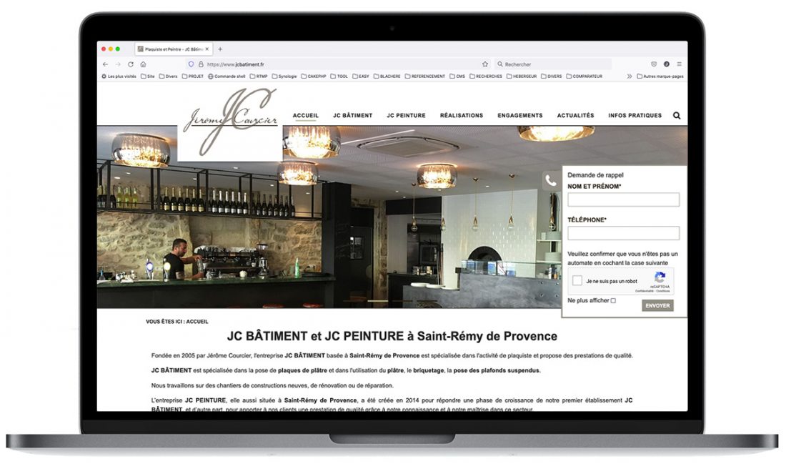Création du site Internet de JC Bâtiment – Plaquiste à Saint-Rémy