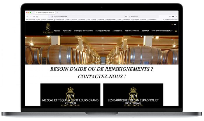 Création du site Internet de Kwercus – Barriques & grands contenants