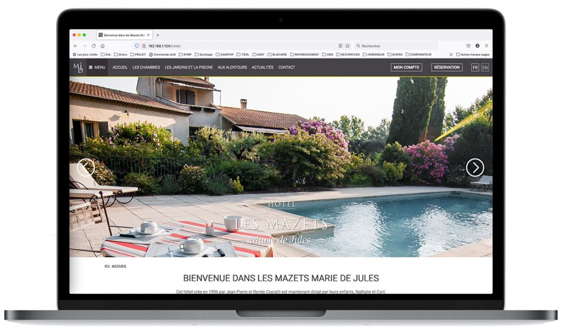 Création du site Internet de l’Hôtel Marie de Jules à Eyragues