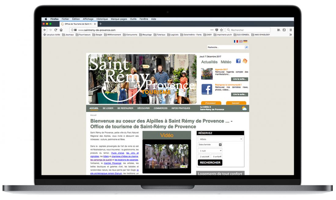 Création du site Internet de l’Office de Tourisme de Saint-Rémy-de-Provence