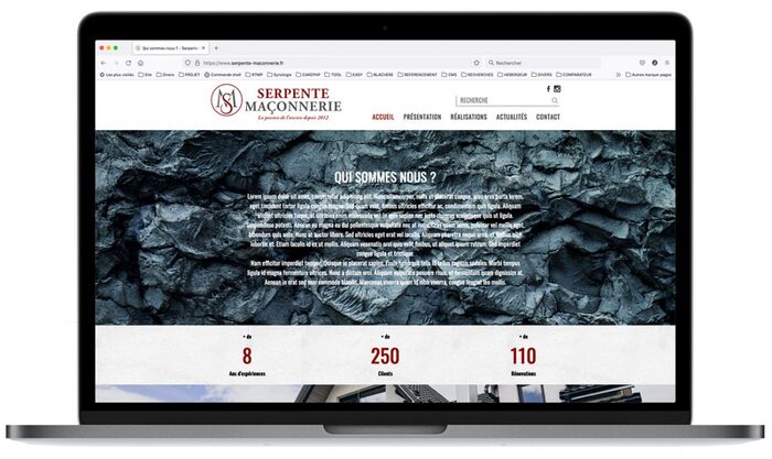 Site Internet Serpente Maçonnerie – Maçon à Saint-Rémy-de-Provence