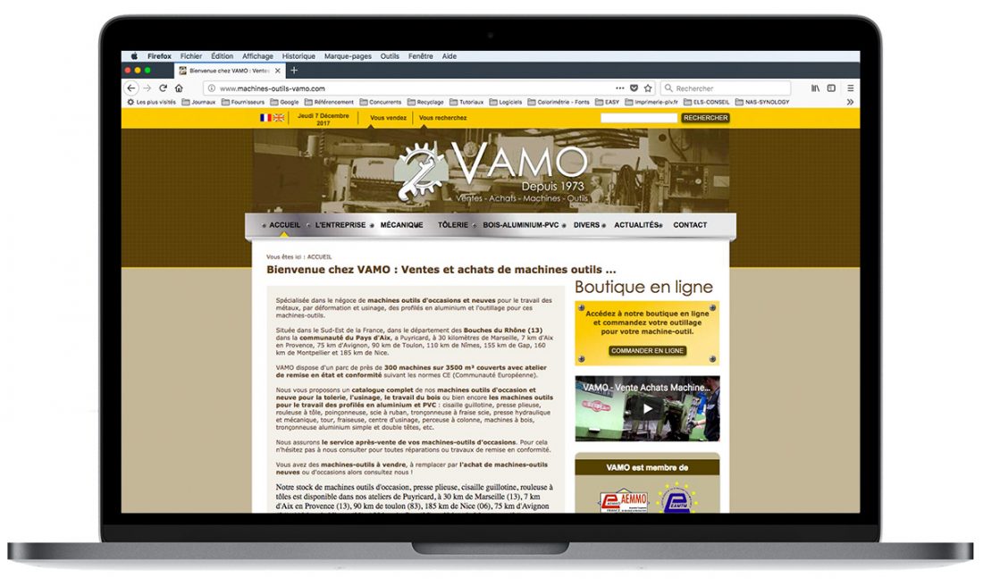 Création du site Internet de VAMO à Puyricard