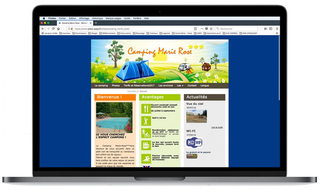 Création du site du Camping Marie-Rose
