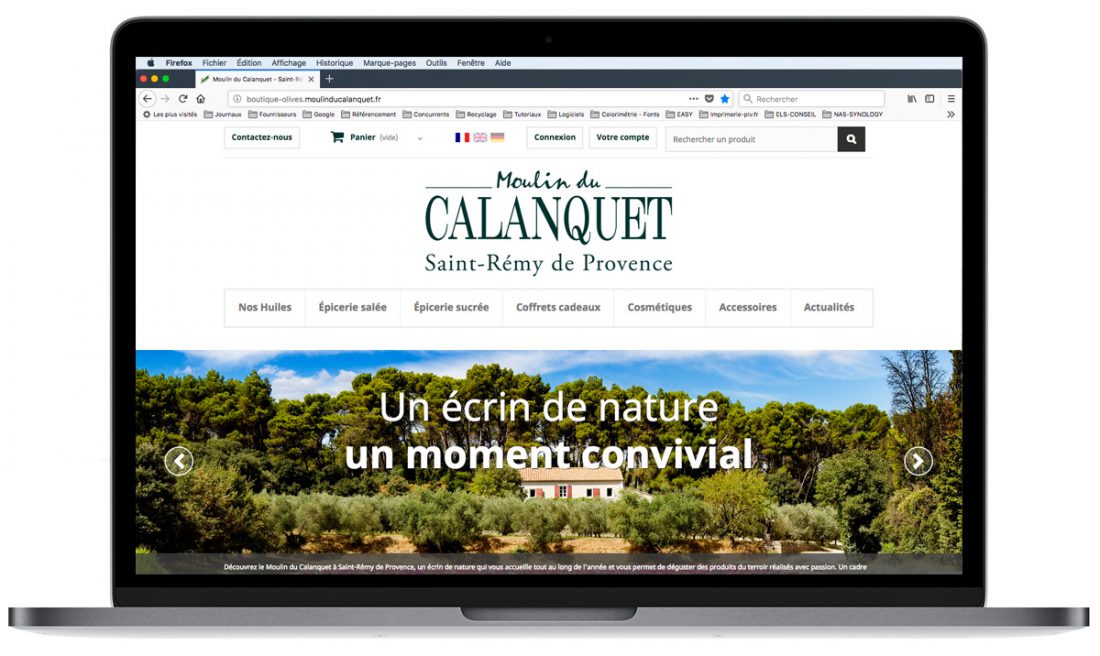 Refonte de la boutique en ligne du Moulin du Calanquet